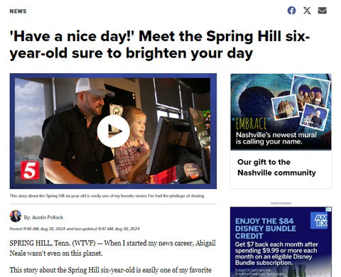 Back To News Have a nice day!’ Meet the Spring Hill six-year-old sure to brighten your day