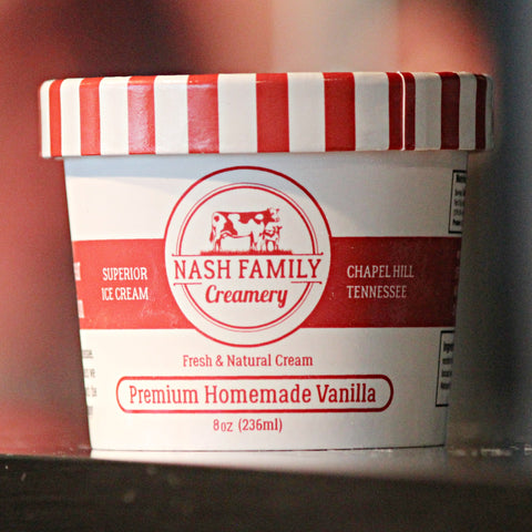 Premium Homemade Vanilla - Nash Family Creamery 8 oz.