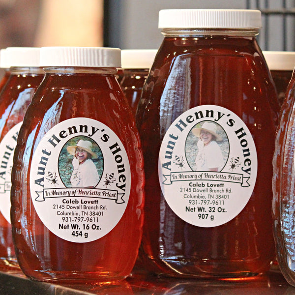 Aunt Henny's Honey - Columbia, Tennessee - Wildflower 16 oz Jar
