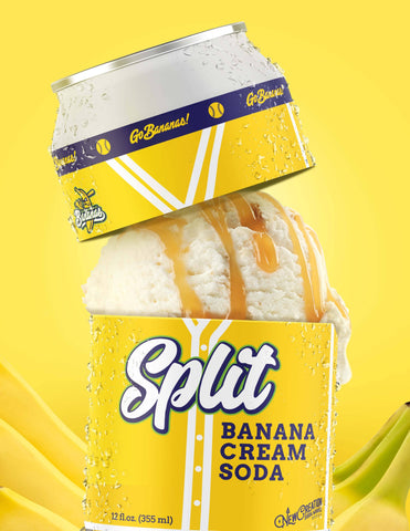 New Creation Soda - Split Banana Cream Soda (Case of 24)