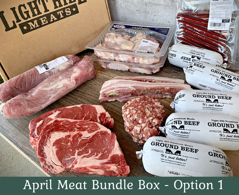 April Meat Bundle Box - Option 1 - Light Hill Meats - 2024