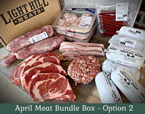 April Meat Bundle Box - Option 2 - Light Hill Meats - 2024
