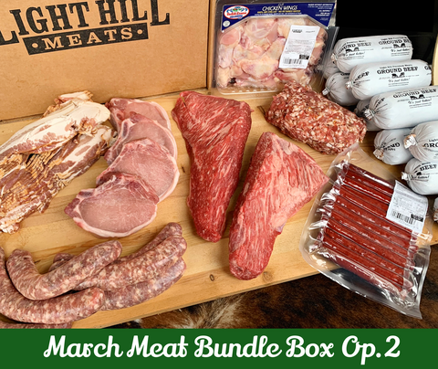 March Meat Bundle Box - Option 2 - Light Hill Meats - 2024