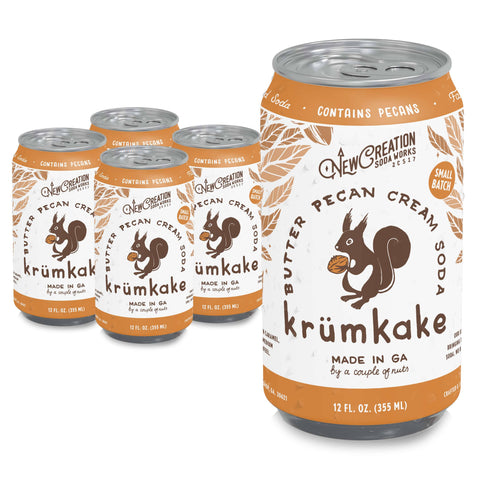 New Creation Soda - Krumkake Butter Pecan Cream Soda (Case of 24)
