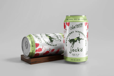 New Creation Soda - Jack'd Strawberry Habanero Soda (Case of 24)