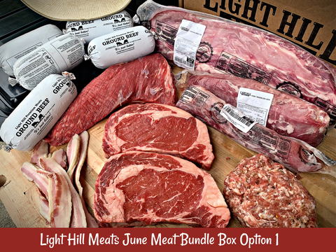 June Meat Bundle Box - Option 1 - Light Hill Meats - 2024