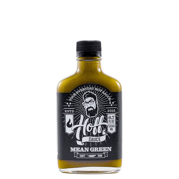 Hoff & Pepper - Mean Green - Hoff's Green Jalapeno Hot Sauce - 6.7oz Flask