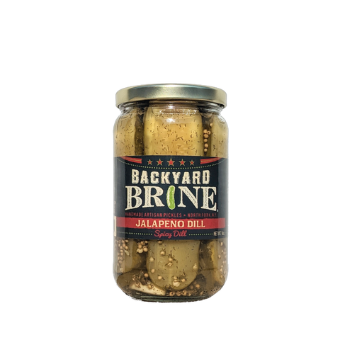 Backyard Brine - Jalapeno Dill - Spicy Dill Pickles, 16 oz