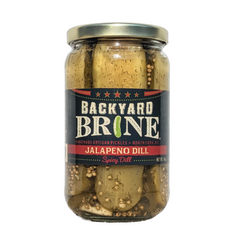 Backyard Brine - Jalapeno Dill - Spicy Dill Pickles, 16 oz