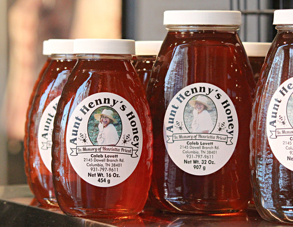 Aunt Henny's Honey - Columbia, Tennessee - Wildflower 32 oz Jar