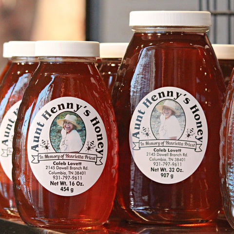 Aunt Henny's Honey - Columbia, Tennessee - Wildflower 32 oz Jar