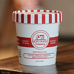 Nash Family Creamery Coffee Break Espresso and Chocolate Ice Cream