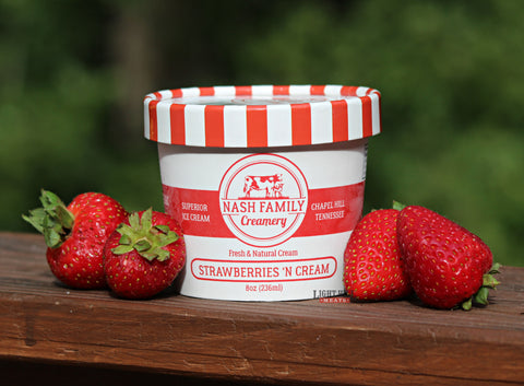 Strawberries 'N Cream Ice Cream - Nash Family Creamery