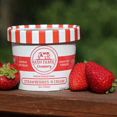 Strawberries 'N Cream Ice Cream - Nash Family Creamery