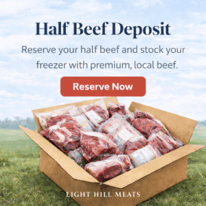 half beef deposit box of beef cuts