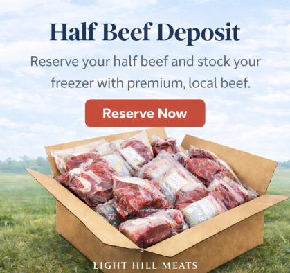half beef deposit box of beef cuts